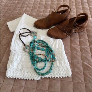 Veracruz artisan brown leather ankle strap flat made in Spain